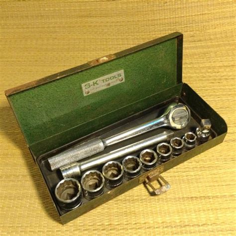 small socket set with metal box|metal double socket box.